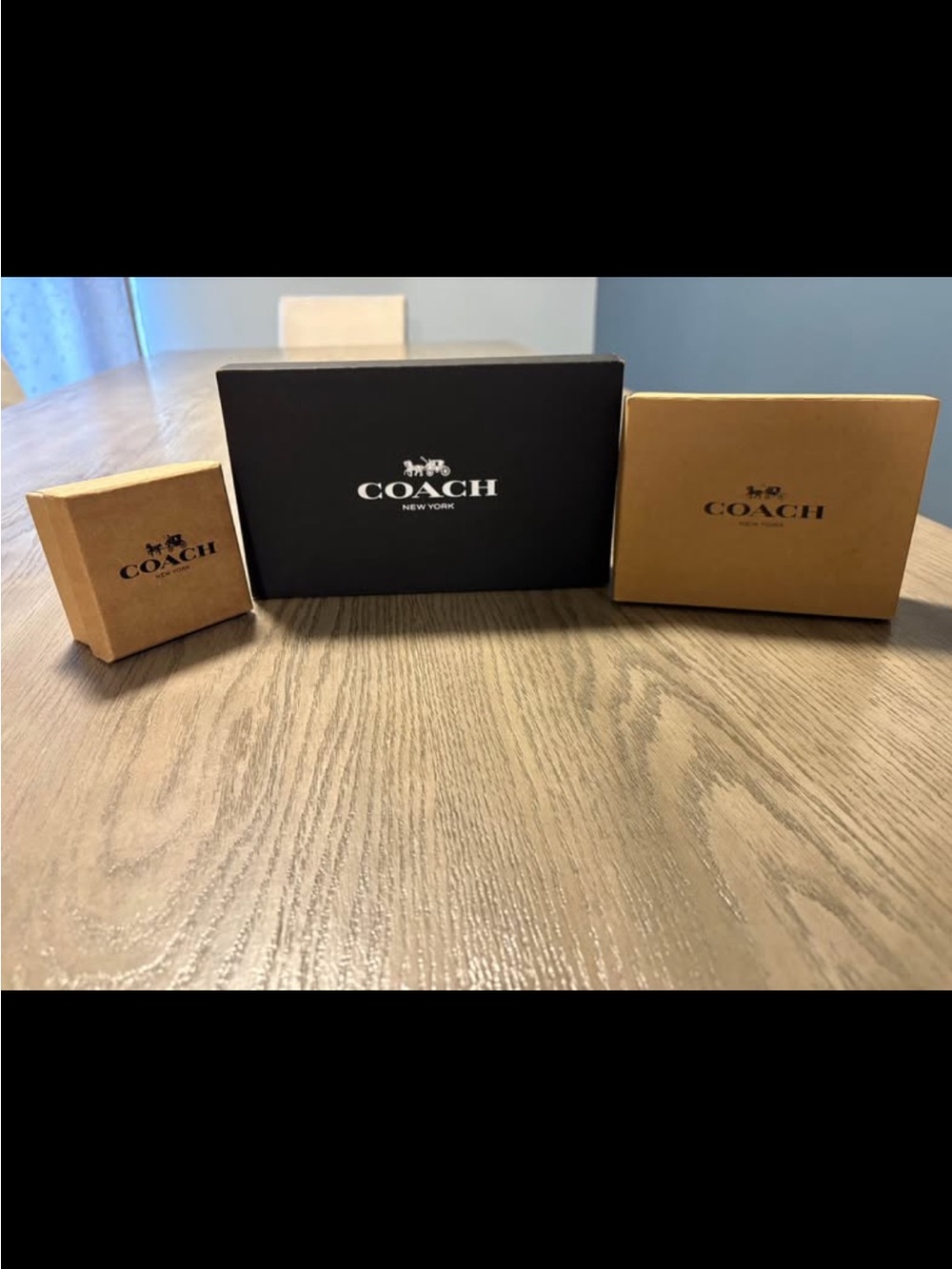 Coach Accessory Box Set - Black & Tan